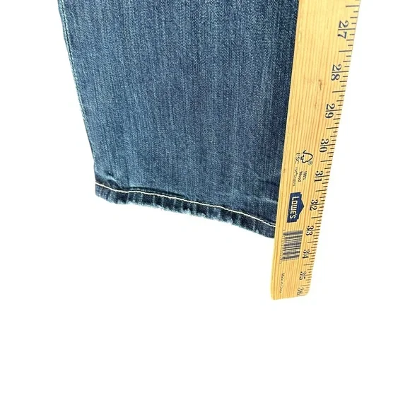 Affliction Women’s 27 Patch Jeans Denim Grunge Punk Street Whiskering Stretch - Picture 10 of 16